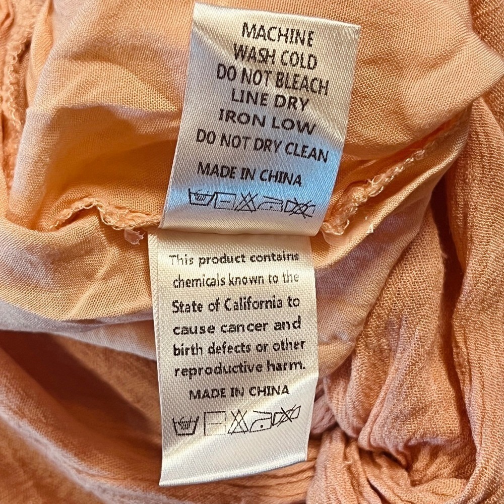 Promesa Maxi Dress Womens L Blush Orange Ombre Boho Beach Resortwear Sunset Date - Picture 7 of 7